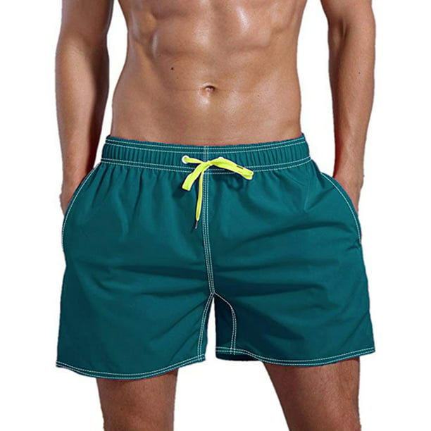 orange or Navy Blue modern mens swim shorts in mint green Bugatti /®